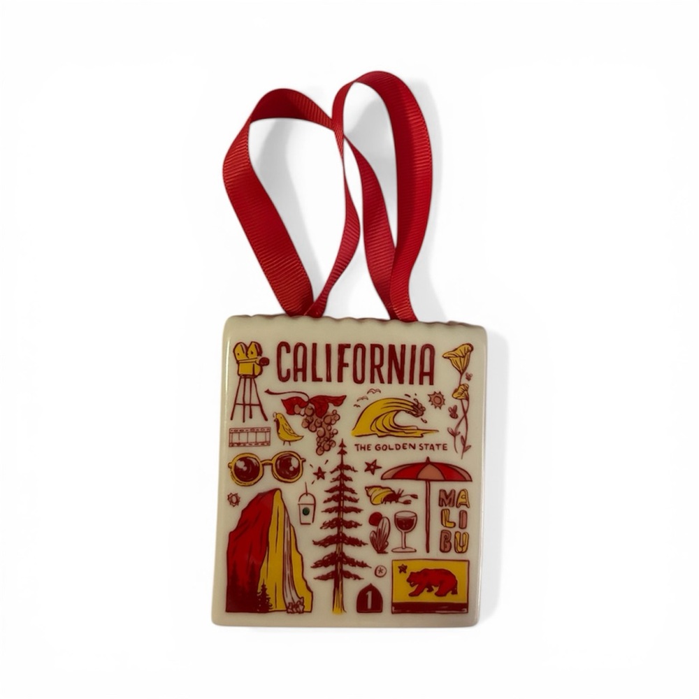 Starbucks Been There Series California Bag with Red Ribbon Handles